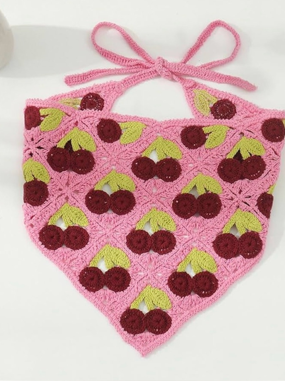 FULL TILT Women's Pink Cherry
Crochet Hair Scarf Adjustable